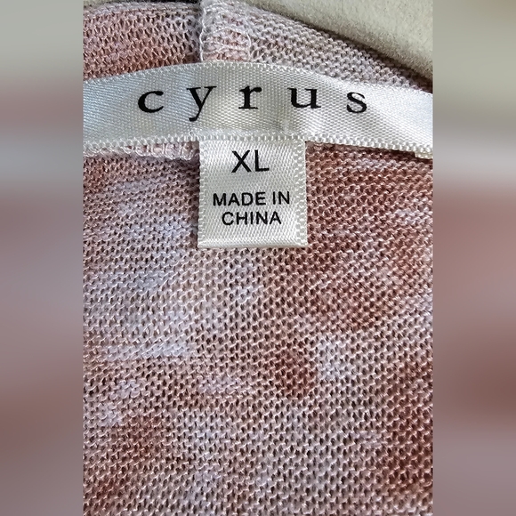 Cyrus Hooded Open Front Knit Cardigan Tie Dye Boho XL Waterfall Hem - Picture 3 of 4